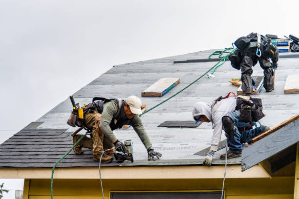 Professional Gutter Installation technician working in South Lebanon, OH